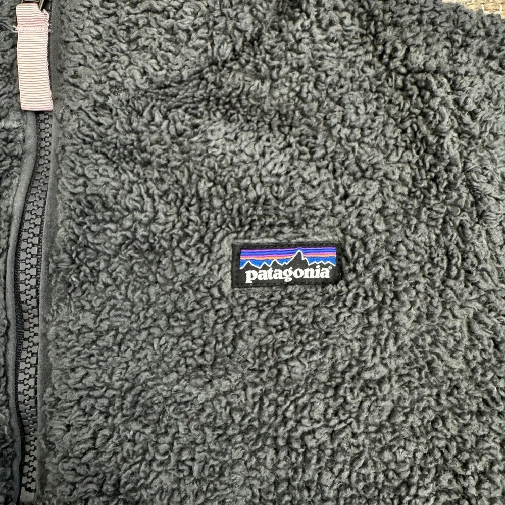 Patagonia Pullover Youth Medium Gray Los Gatos 1/4‎ Zip Fleece Sherpa High Pile